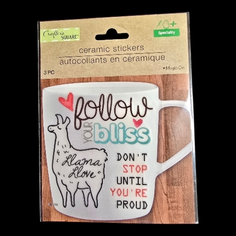 6 Pk Ceramic Sticker Mug Decals - Assorted Positive Designs - Picture 4 of 8